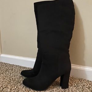 Target tall black suede boots